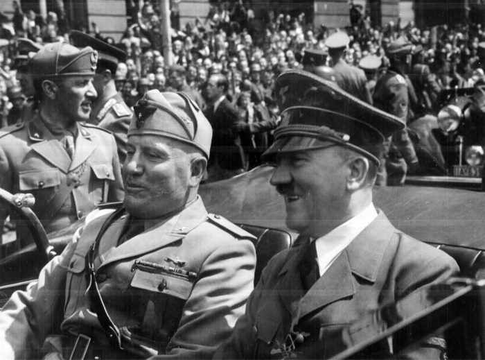 Adolf Hitler And Benito Mussolini In Germany