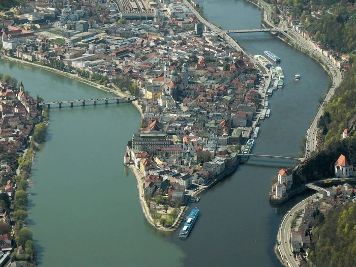 Danube River And Inn River