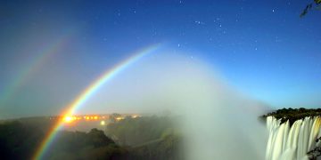Lunar Rainbow at Victoria Falls