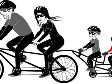 Family On Bicycle