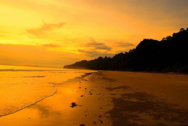 Radhanagar Beach During Sunset