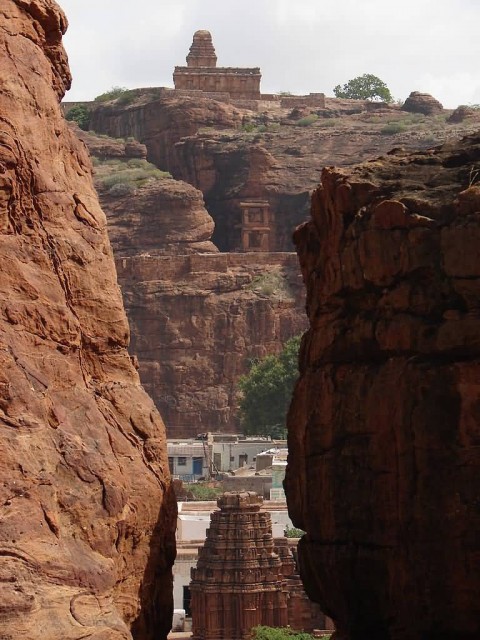 View Of Temples From Badami Caves