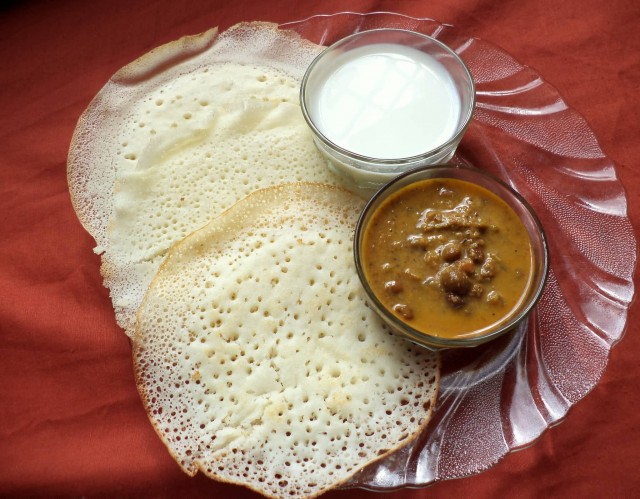Appams And Kadala Curry With Coconut Milk