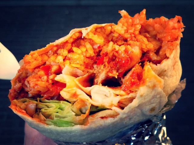 Buldak Chicken And Kimchi Fried Rice Burrito