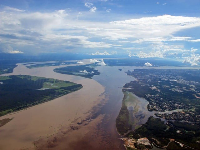 Negro River And Solimões River